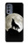 S1981 Wolf Howling at The Moon Case For Motorola Moto G62 5G