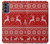 S2835 Christmas Reindeer Knitted Pattern Case For Motorola Moto G62 5G