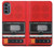 S3204 Red Cassette Recorder Graphic Case For Motorola Moto G62 5G