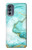 S3399 Green Marble Graphic Print Case For Motorola Moto G62 5G