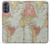 S3418 Vintage World Map Case For Motorola Moto G62 5G