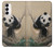 S2210 Panda Fluffy Art Painting Case For Samsung Galaxy S23