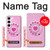 S2847 Pink Retro Rotary Phone Case For Samsung Galaxy S23