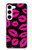 S2933 Pink Lips Kisses on Black Case For Samsung Galaxy S23