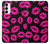 S2933 Pink Lips Kisses on Black Case For Samsung Galaxy S23