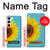 S3039 Vintage Sunflower Blue Case For Samsung Galaxy S23