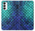 S3047 Green Mermaid Fish Scale Case For Samsung Galaxy S23