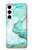 S3399 Green Marble Graphic Print Case For Samsung Galaxy S23