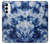 S3439 Fabric Indigo Tie Dye Case For Samsung Galaxy S23