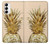 S3490 Gold Pineapple Case For Samsung Galaxy S23