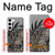 S3692 Gray Black Palm Leaves Case For Samsung Galaxy S23