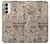 S3819 Retro Vintage Paper Case For Samsung Galaxy S23