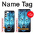 S0752 Blue Fire Grim Wolf Case For Samsung Galaxy S23 Plus