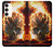 S0863 Hell Fire Skull Case For Samsung Galaxy S23 Plus