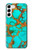 S2688 Aqua Copper Turquoise Gemstone Graphic Case For Samsung Galaxy S23 Plus