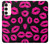 S2933 Pink Lips Kisses on Black Case For Samsung Galaxy S23 Plus