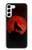 S2955 Wolf Howling Red Moon Case For Samsung Galaxy S23 Plus
