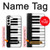 S3078 Black and White Piano Keyboard Case For Samsung Galaxy S23 Plus
