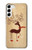 S3081 Wooden Raindeer Graphic Printed Case For Samsung Galaxy S23 Plus