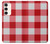 S3535 Red Gingham Case For Samsung Galaxy S23 Plus