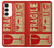 S3552 Vintage Fragile Label Art Case For Samsung Galaxy S23 Plus