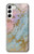 S3717 Rose Gold Blue Pastel Marble Graphic Printed Case For Samsung Galaxy S23 Plus