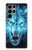 S0752 Blue Fire Grim Wolf Case For Samsung Galaxy S23 Ultra