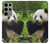 S1073 Panda Enjoy Eating Case For Samsung Galaxy S23 Ultra