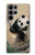 S2210 Panda Fluffy Art Painting Case For Samsung Galaxy S23 Ultra