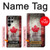 S2490 Canada Maple Leaf Flag Texture Case For Samsung Galaxy S23 Ultra