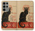 S2739 Chat Noir Black Cat Vintage Case For Samsung Galaxy S23 Ultra