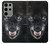 S2823 Black Wolf Blue Eyes Face Case For Samsung Galaxy S23 Ultra