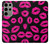 S2933 Pink Lips Kisses on Black Case For Samsung Galaxy S23 Ultra