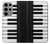 S3078 Black and White Piano Keyboard Case For Samsung Galaxy S23 Ultra