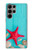 S3428 Aqua Wood Starfish Shell Case For Samsung Galaxy S23 Ultra