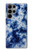 S3439 Fabric Indigo Tie Dye Case For Samsung Galaxy S23 Ultra