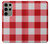 S3535 Red Gingham Case For Samsung Galaxy S23 Ultra