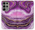 S3896 Purple Marble Gold Streaks Case For Samsung Galaxy S23 Ultra