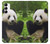 S1073 Panda Enjoy Eating Case For Samsung Galaxy A14 5G