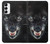 S2823 Black Wolf Blue Eyes Face Case For Samsung Galaxy A14 5G