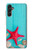S3428 Aqua Wood Starfish Shell Case For Samsung Galaxy A14 5G