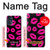 S2933 Pink Lips Kisses on Black Case For Motorola Moto G 5G (2023)