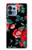 S3112 Rose Floral Pattern Black Case For Motorola Edge+ (2023), X40, X40 Pro, Edge 40 Pro