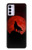 S2955 Wolf Howling Red Moon Case For Motorola Moto G42