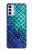 S3047 Green Mermaid Fish Scale Case For Motorola Moto G42