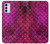 S3051 Pink Mermaid Fish Scale Case For Motorola Moto G42