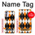 S3421 Black Orange White Argyle Plaid Case For Motorola Moto G42