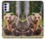 S3558 Bear Family Case For Motorola Moto G42