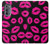 S2933 Pink Lips Kisses on Black Case For Motorola Edge (2022)