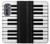 S3078 Black and White Piano Keyboard Case For Motorola Edge (2022)